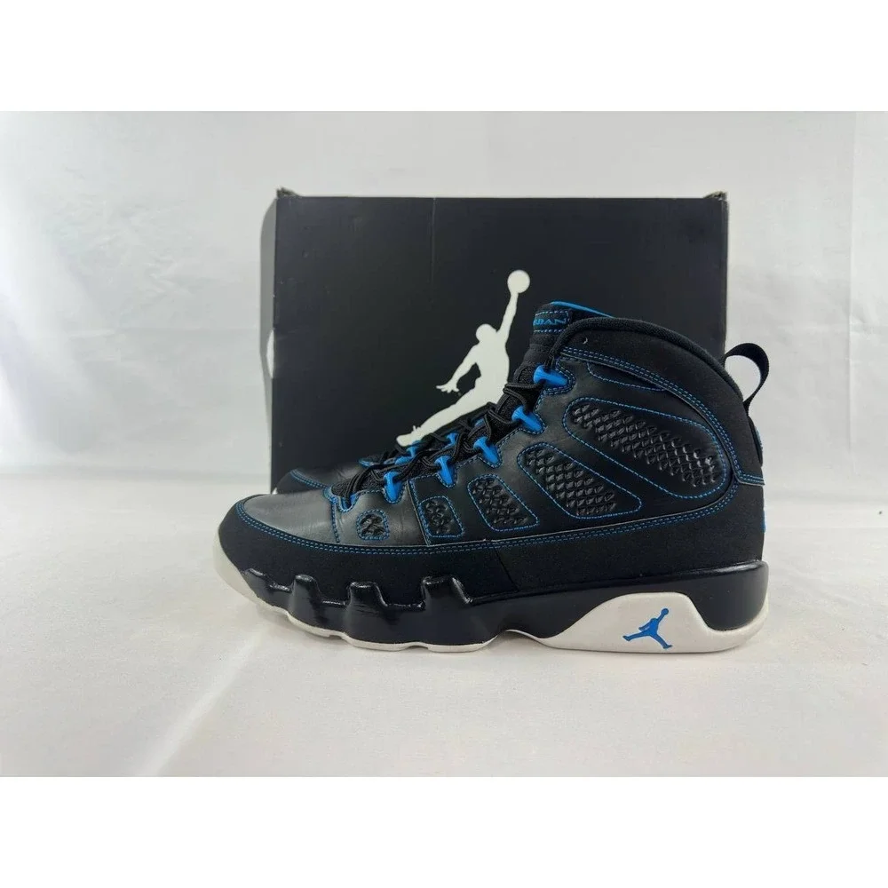 Nike Jordan 9 Retro Photo Blue Black White 2012 Shoes 302370-007 Men's Size 11
